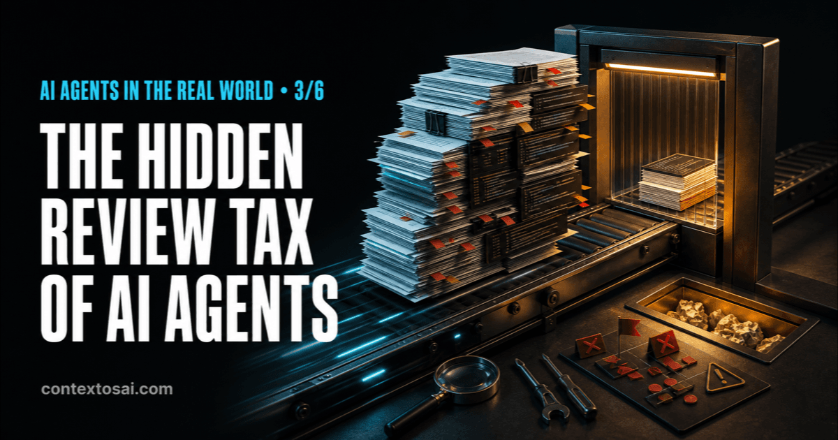 The AI Agent Review Tax: When Automation Creates Verification Debt illustration