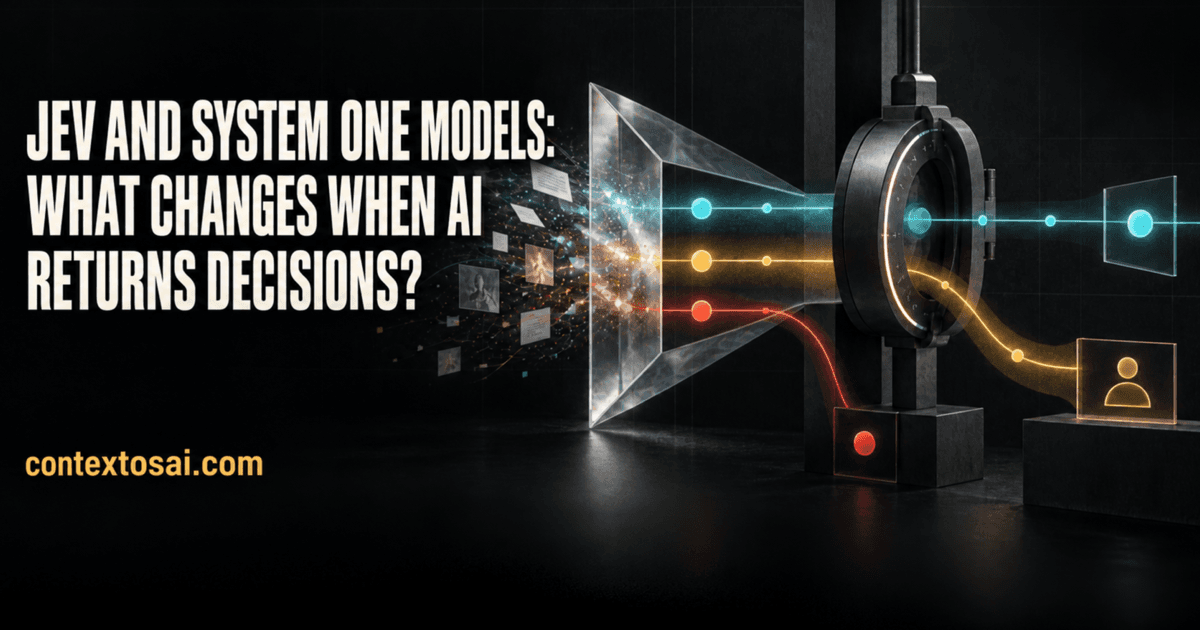 Jev and System One Models: What Changes When AI Returns Decisions? illustration