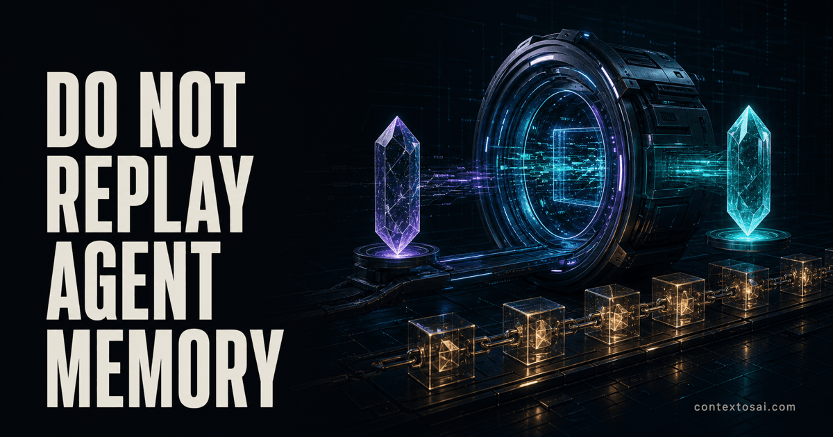 Agent Memory Should Be Compiled at Recall, Not Replayed From Storage illustration