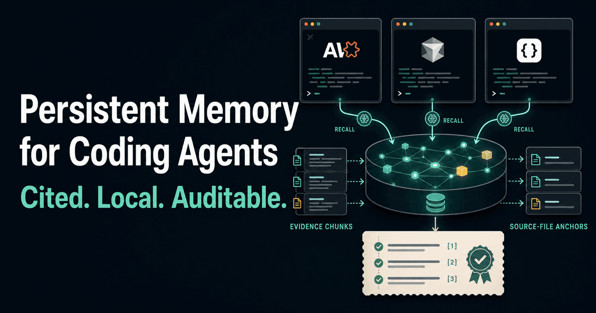 Give Claude Code, Cursor, and Codex Persistent, Auditable Memory illustration