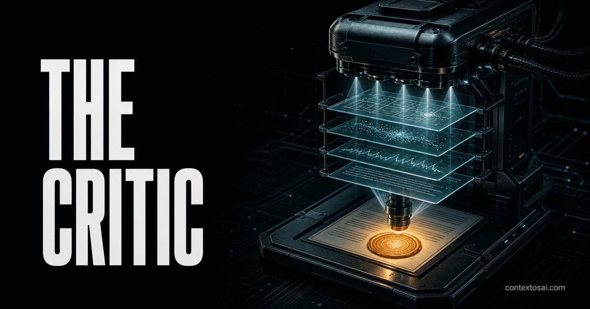 The Critic: verify, score, consolidate — in 80 Lines illustration
