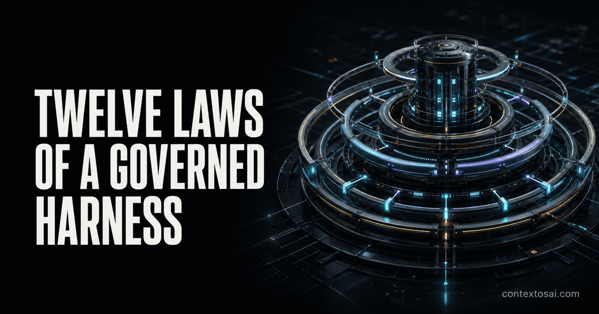 What Production Agent Runtimes Actually Teach ContextOS: Twelve Laws of a Governed Harness illustration